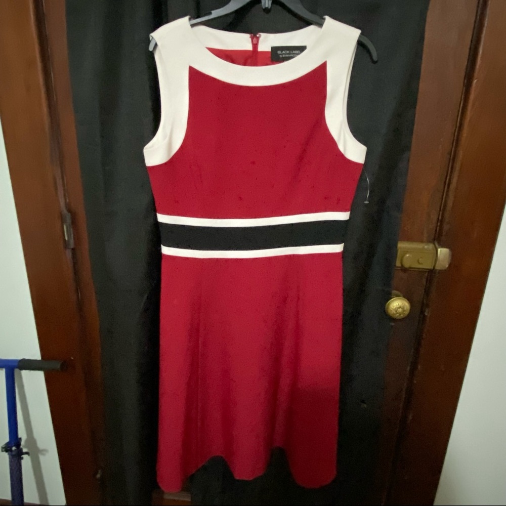Red, black, white dress size 8 brand new
